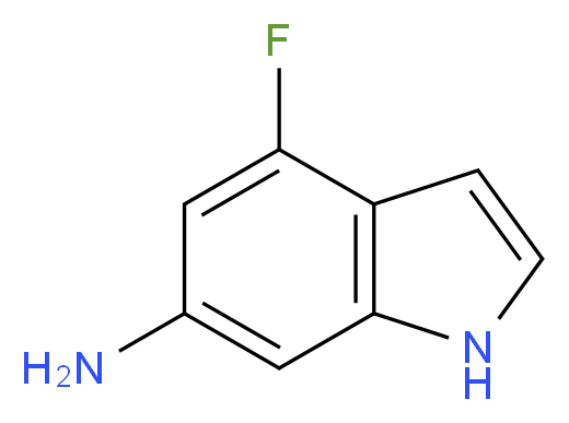 4-Fluoro-1H-indol-6-amine_分子结构_CAS_885518-26-3)