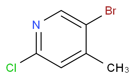 5-bromo-2-chloro-4-methylpyridine_分子结构_CAS_778611-64-6