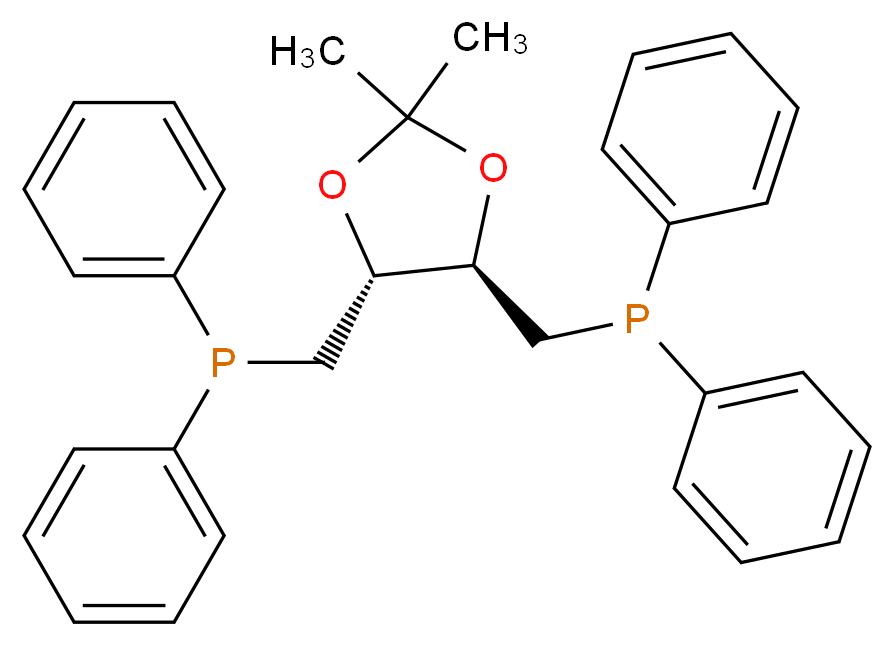 (-)-2,3-O-异丙烯基-2,3-二羟基-1,4-双(二苯基膦)丁烷_分子结构_CAS_32305-98-9)