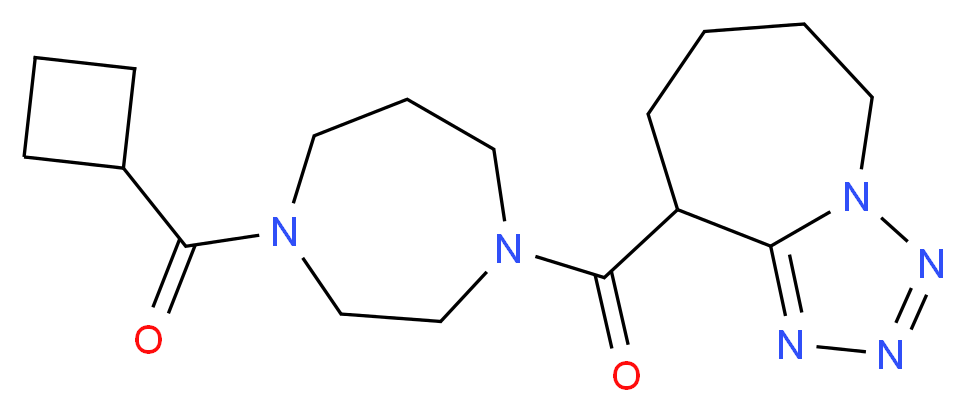 9-{[4-(cyclobutylcarbonyl)-1,4-diazepan-1-yl]carbonyl}-6,7,8,9-tetrahydro-5H-tetrazolo[1,5-a]azepine_分子结构_CAS_)