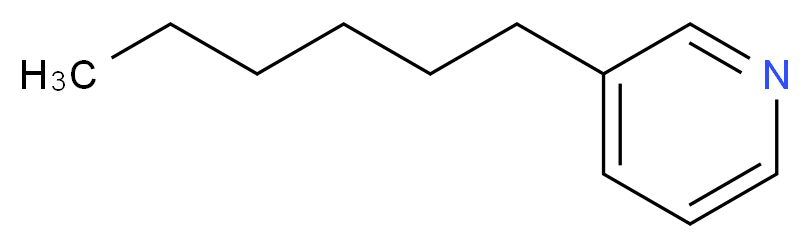 3-hexylpyridine_分子结构_CAS_6311-92-8