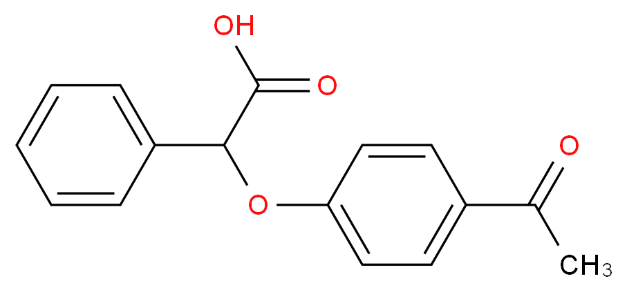 2-(4-Acetylphenoxy)-2-phenylacetic acid_分子结构_CAS_885949-44-0)