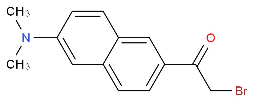 2-bromo-1-[6-(dimethylamino)naphthalen-2-yl]ethan-1-one_分子结构_CAS_210832-86-3