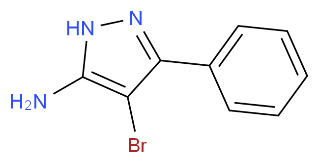 4-bromo-3-phenyl-1H-pyrazol-5-amine_分子结构_CAS_2845-78-5