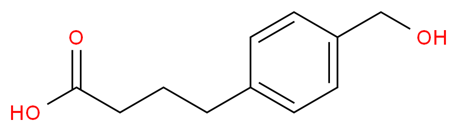 4-[4-(hydroxymethyl)phenyl]butanoic acid_分子结构_CAS_4521-28-2