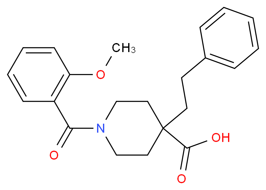 1-(2-methoxybenzoyl)-4-(2-phenylethyl)piperidine-4-carboxylic acid_分子结构_CAS_)