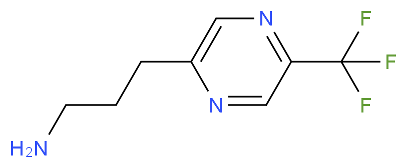 3-[5-(trifluoromethyl)pyrazin-2-yl]propan-1-amine_分子结构_CAS_1196146-64-1