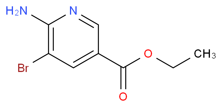 ethyl 6-amino-5-bromopyridine-3-carboxylate_分子结构_CAS_850429-51-5