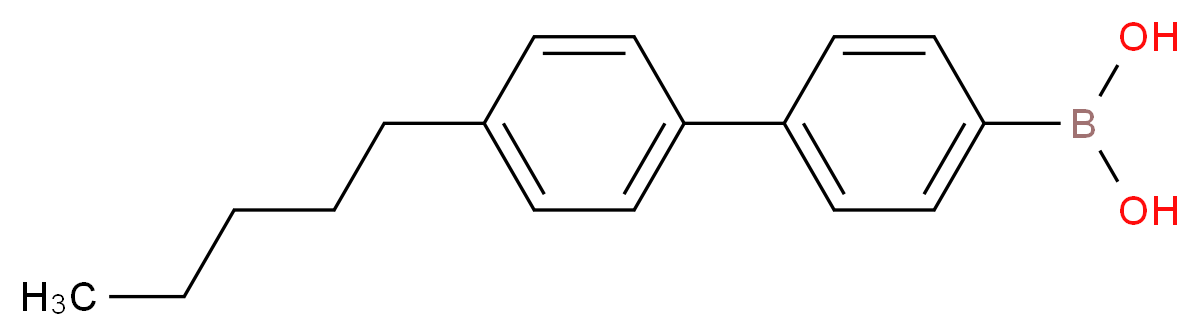 (4'-Pentyl[1,1'-biphenyl]-4-yl)-boronic acid_分子结构_CAS_121554-18-5)