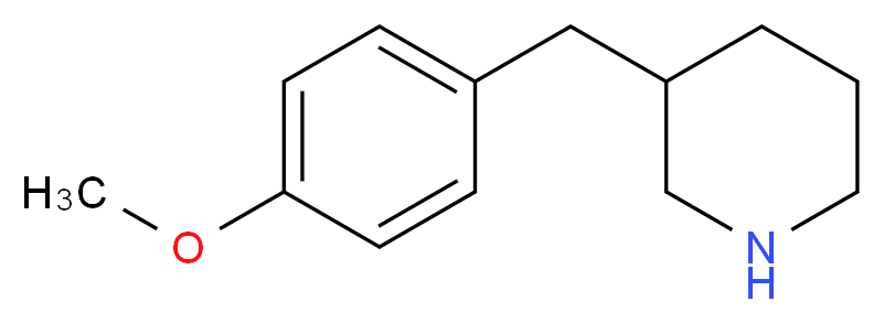 3-(4-METHOXY-BENZYL)-PIPERIDINE_分子结构_CAS_136422-65-6)