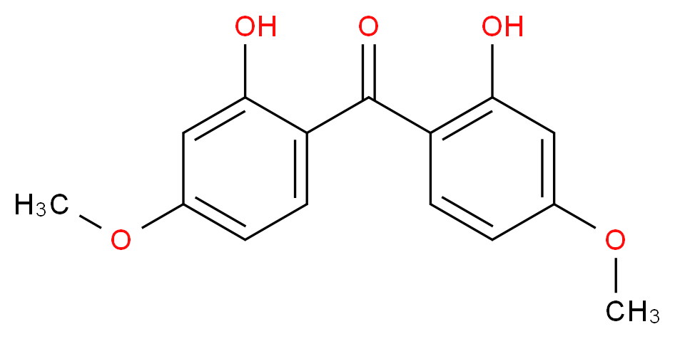 2-(2-hydroxy-4-methoxybenzoyl)-5-methoxyphenol_分子结构_CAS_131-54-4