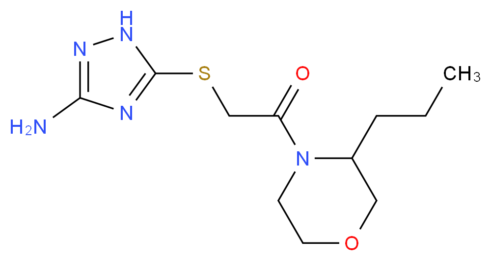 5-{[2-oxo-2-(3-propylmorpholin-4-yl)ethyl]thio}-1H-1,2,4-triazol-3-amine_分子结构_CAS_)