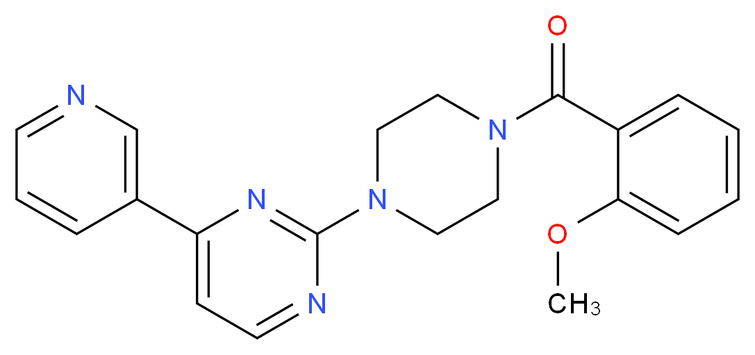 2-[4-(2-methoxybenzoyl)-1-piperazinyl]-4-(3-pyridinyl)pyrimidine_分子结构_CAS_)