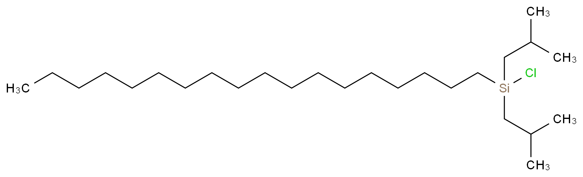 chlorobis(2-methylpropyl)octadecylsilane_分子结构_CAS_162578-86-1