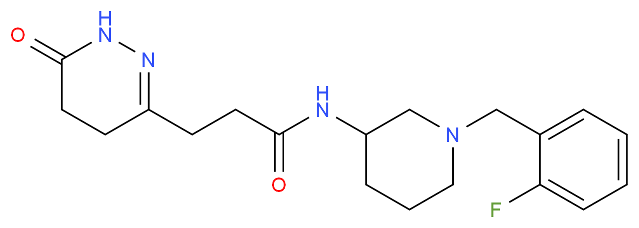 N-[1-(2-fluorobenzyl)-3-piperidinyl]-3-(6-oxo-1,4,5,6-tetrahydro-3-pyridazinyl)propanamide_分子结构_CAS_)
