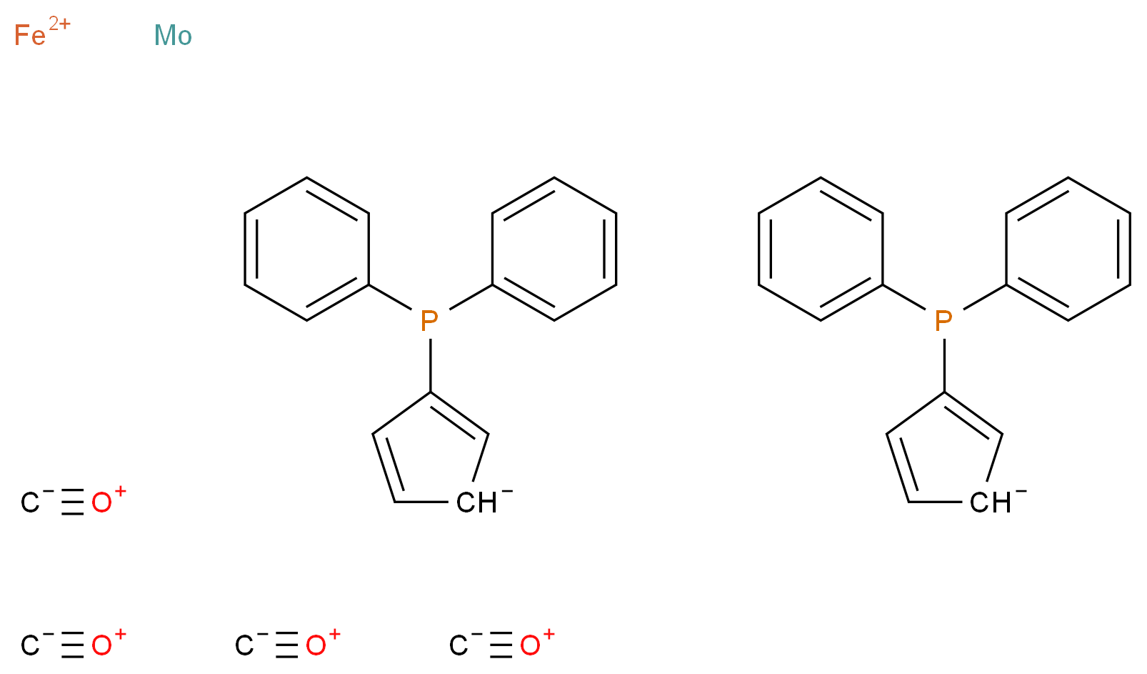 [1,1'-双(二苯基膦)二茂铁]四羰基钼(0)_分子结构_CAS_67292-28-8)