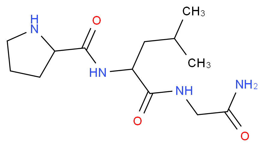 N-(carbamoylmethyl)-4-methyl-2-(pyrrolidin-2-ylformamido)pentanamide_分子结构_CAS_2002-44-0