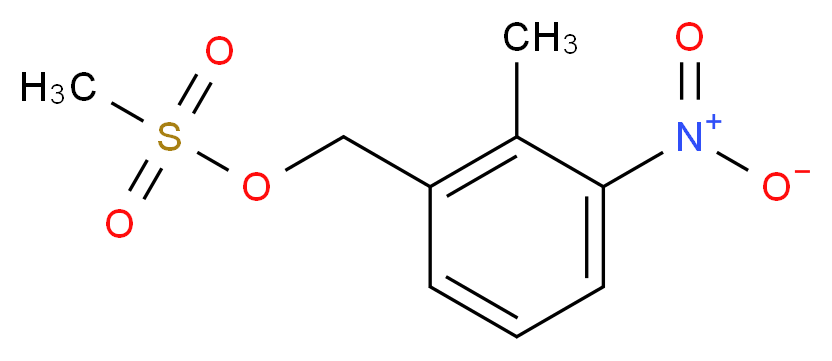 2-METHYL-3-NITROBENZYL METHANESULFONATE_分子结构_CAS_196500-09-1)
