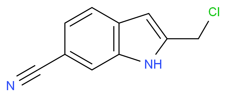 2-(Chloromethyl)-1H-indole-6-carbonitrile_分子结构_CAS_313972-72-4)