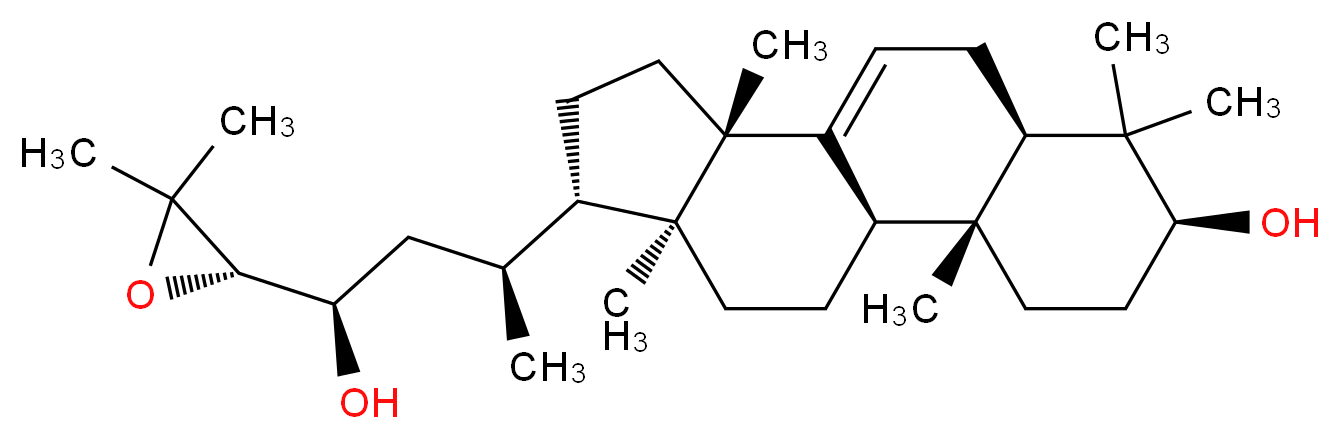 (1R,2R,5S,7R,11S,14S,15S)-14-[(2S,4R)-4-[(2S)-3,3-dimethyloxiran-2-yl]-4-hydroxybutan-2-yl]-2,6,6,11,15-pentamethyltetracyclo[8.7.0.0<sup>2</sup>,<sup>7</sup>.0<sup>1</sup><sup>1</sup>,<sup>1</sup><sup>5</sup>]heptadec-9-en-5-ol_分子结构_CAS_115334-05-9