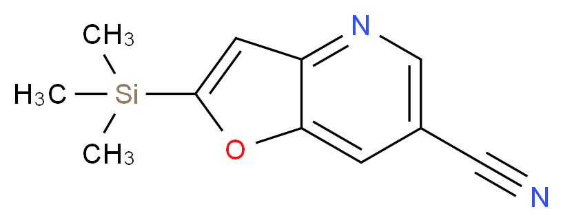 2-(Trimethylsilyl)furo[3,2-b]pyridine-6-carbonitrile_分子结构_CAS_1188988-30-8)