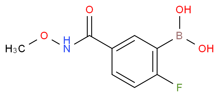 [2-fluoro-5-(methoxycarbamoyl)phenyl]boronic acid_分子结构_CAS_874289-58-4