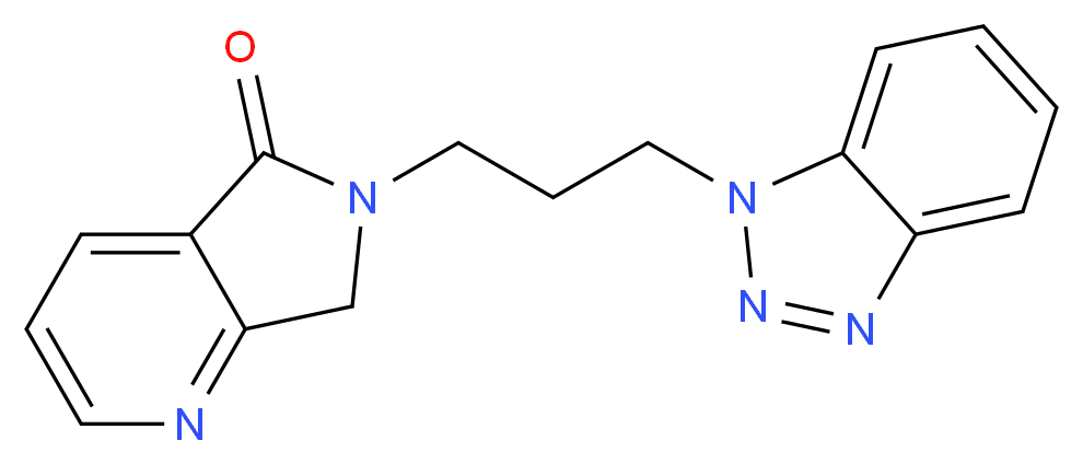 6-[3-(1H-1,2,3-benzotriazol-1-yl)propyl]-6,7-dihydro-5H-pyrrolo[3,4-b]pyridin-5-one_分子结构_CAS_)