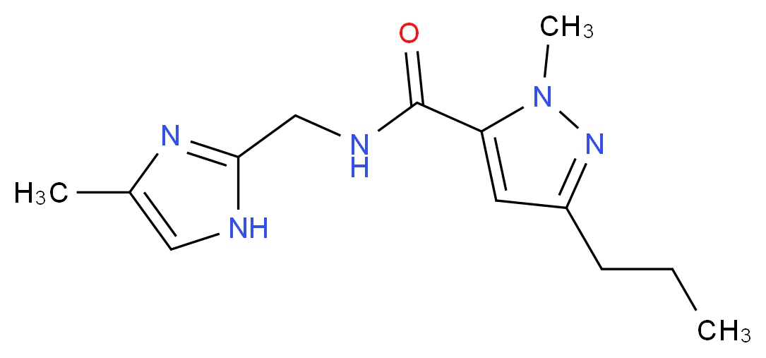 1-methyl-N-[(4-methyl-1H-imidazol-2-yl)methyl]-3-propyl-1H-pyrazole-5-carboxamide_分子结构_CAS_)