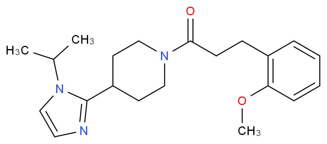 4-(1-isopropyl-1H-imidazol-2-yl)-1-[3-(2-methoxyphenyl)propanoyl]piperidine_分子结构_CAS_)