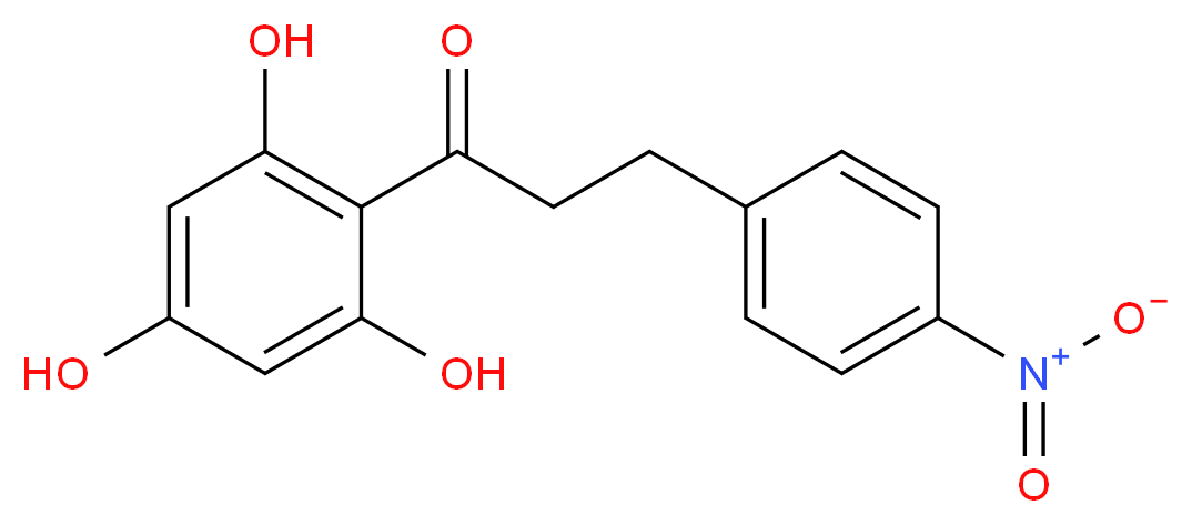 3-(4-nitrophenyl)-1-(2,4,6-trihydroxyphenyl)propan-1-one_分子结构_CAS_82628-82-8