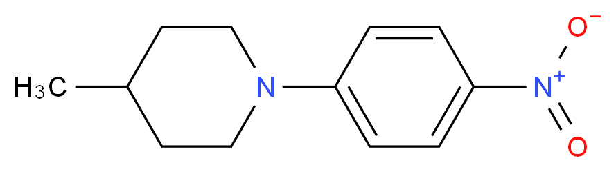 4-Methyl-1-(4-nitrophenyl)piperidine_分子结构_CAS_78019-77-9)
