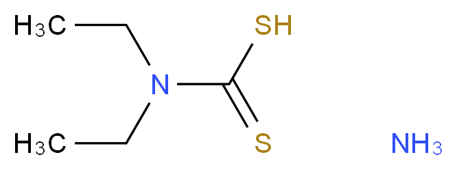 二乙基二硫代氨基甲酸铵_分子结构_CAS_21124-33-4)