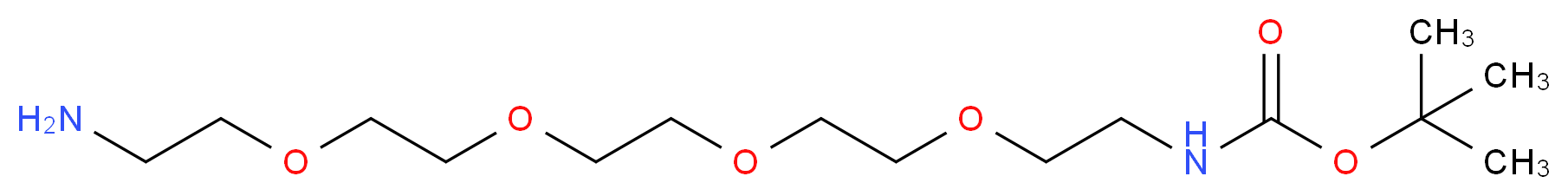 tert-Butyl (14-amino-3,6,9,12-tetraoxatetradecyl)carbamate_分子结构_CAS_811442-84-9)