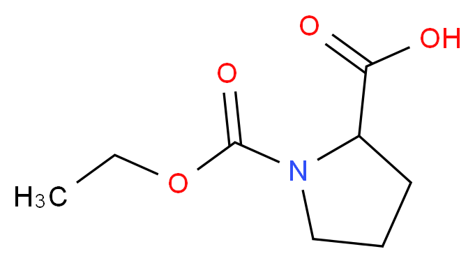 Pyrrolidine-1,2-dicarboxylic acid 1-ethyl ester_分子结构_CAS_5700-74-3)