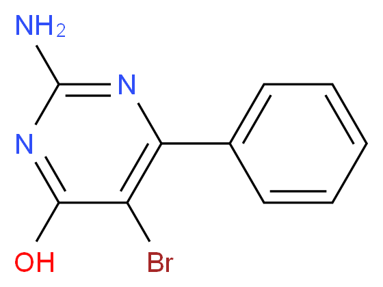 2-amino-5-bromo-6-phenylpyrimidin-4-ol_分子结构_CAS_56741-95-8