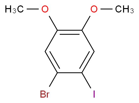 1-Bromo-2-iodo-4,5-dimethoxybenzene_分子结构_CAS_89978-46-1)