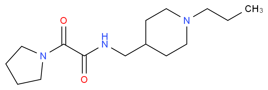 2-oxo-N-[(1-propylpiperidin-4-yl)methyl]-2-pyrrolidin-1-ylacetamide_分子结构_CAS_)