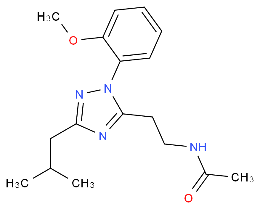 N-{2-[3-isobutyl-1-(2-methoxyphenyl)-1H-1,2,4-triazol-5-yl]ethyl}acetamide_分子结构_CAS_)