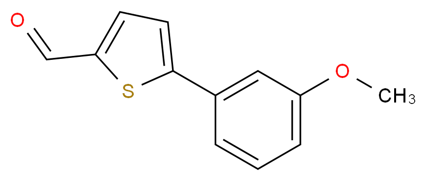 5-(3-METHOXY-PHENYL)-THIOPHENE-2-CARBALDEHYDE_分子结构_CAS_249504-37-8)