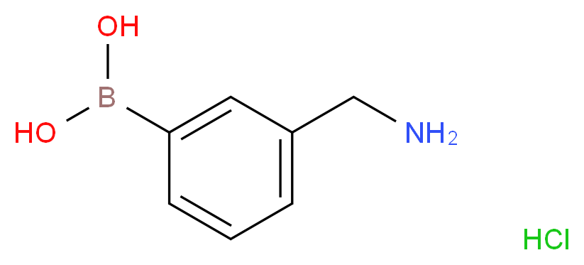 (3-Aminomethyl)benzeneboronic acid hydrochloride_分子结构_CAS_352525-94-1)