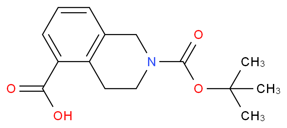 2-(TERT-BUTOXYCARBONYL)-1,2,3,4-TETRAHYDROISOQUINOLINE-5-CARBOXYLIC ACID_分子结构_CAS_872001-50-8)