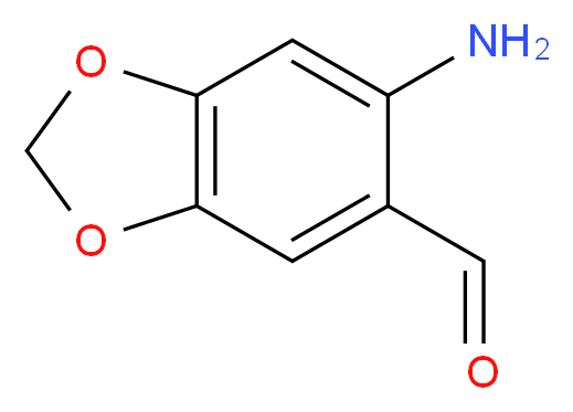 6-amino-2H-1,3-benzodioxole-5-carbaldehyde_分子结构_CAS_23126-68-3