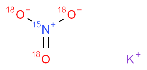 硝酸钾-15N,18O3_分子结构_CAS_285978-22-5)