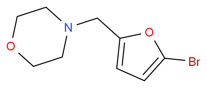 4-[(5-bromofuran-2-yl)methyl]morpholine_分子结构_CAS_71897-83-1