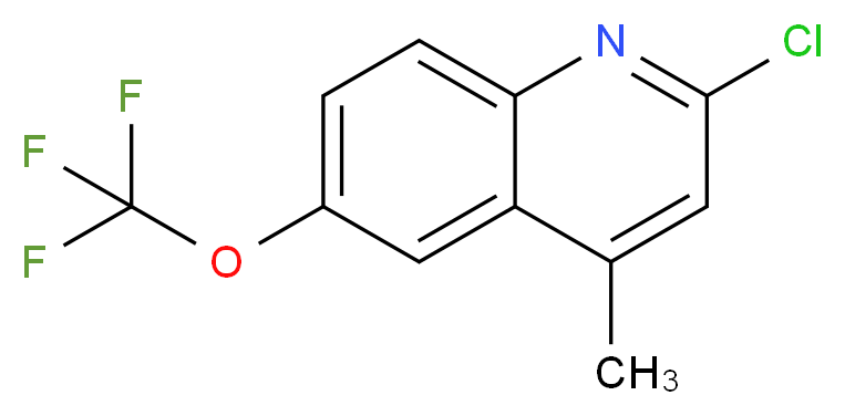 2-CHLORO-4-METHYL-6-(TRIFLUOROMETHOXY)QUINOLINE_分子结构_CAS_952434-91-2)