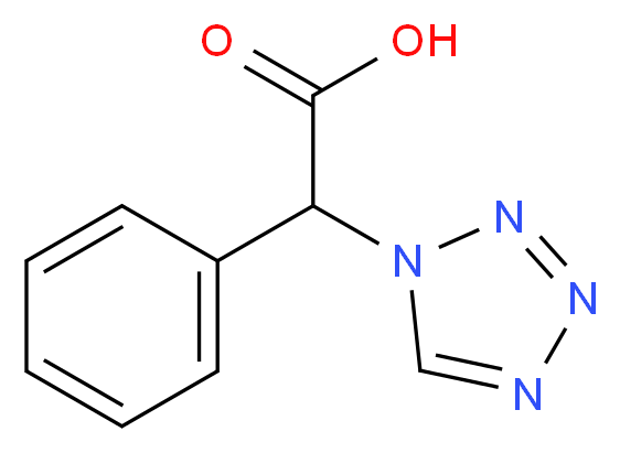 phenyl(1H-tetrazol-1-yl)acetic acid_分子结构_CAS_876716-29-9)