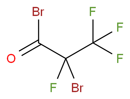 2-bromo-2,3,3,3-tetrafluoropropanoyl bromide_分子结构_CAS_41874-81-1