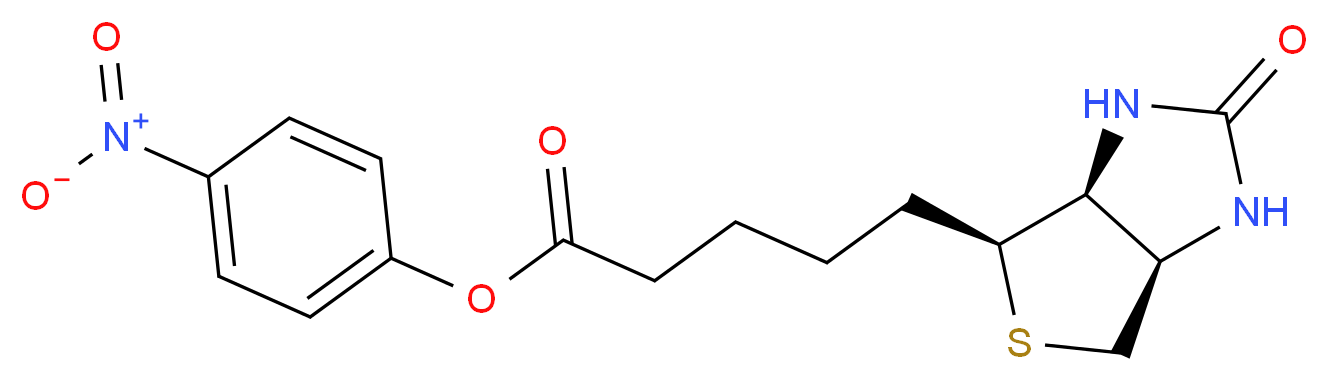 4-nitrophenyl 5-[(3aS,4S,6aR)-2-oxo-hexahydro-1H-thieno[3,4-d]imidazolidin-4-yl]pentanoate_分子结构_CAS_33755-53-2