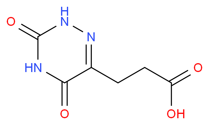 3-(3,5-dioxo-2,3,4,5-tetrahydro-1,2,4-triazin-6-yl)propanoic acid_分子结构_CAS_28280-67-3