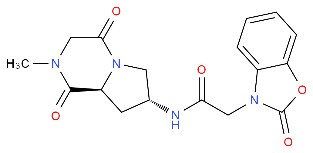 N-[(7R,8aS)-2-methyl-1,4-dioxooctahydropyrrolo[1,2-a]pyrazin-7-yl]-2-(2-oxo-1,3-benzoxazol-3(2H)-yl)acetamide_分子结构_CAS_)